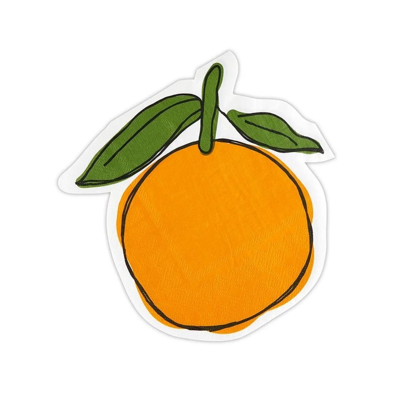 “Orange” Die-Cut Cocktail Napkins