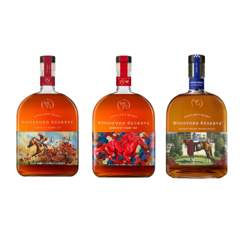 Woodford Reserve Kentucky Derby 149, 150 & 151st Edition Bundle 1Lt