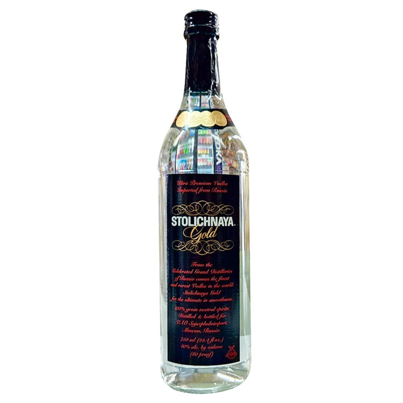 Stolichnaya Gold vodka – 750ml