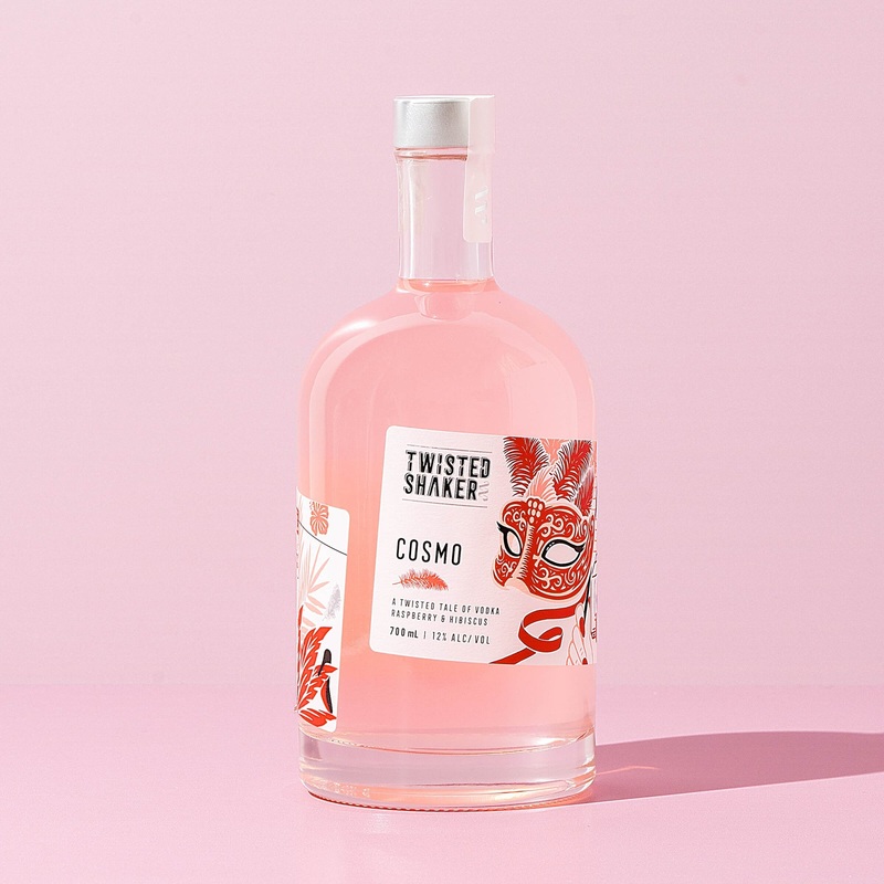 Twisted Shaker Raspberry Hibiscus Cosmo Bottled Cocktail 200ml