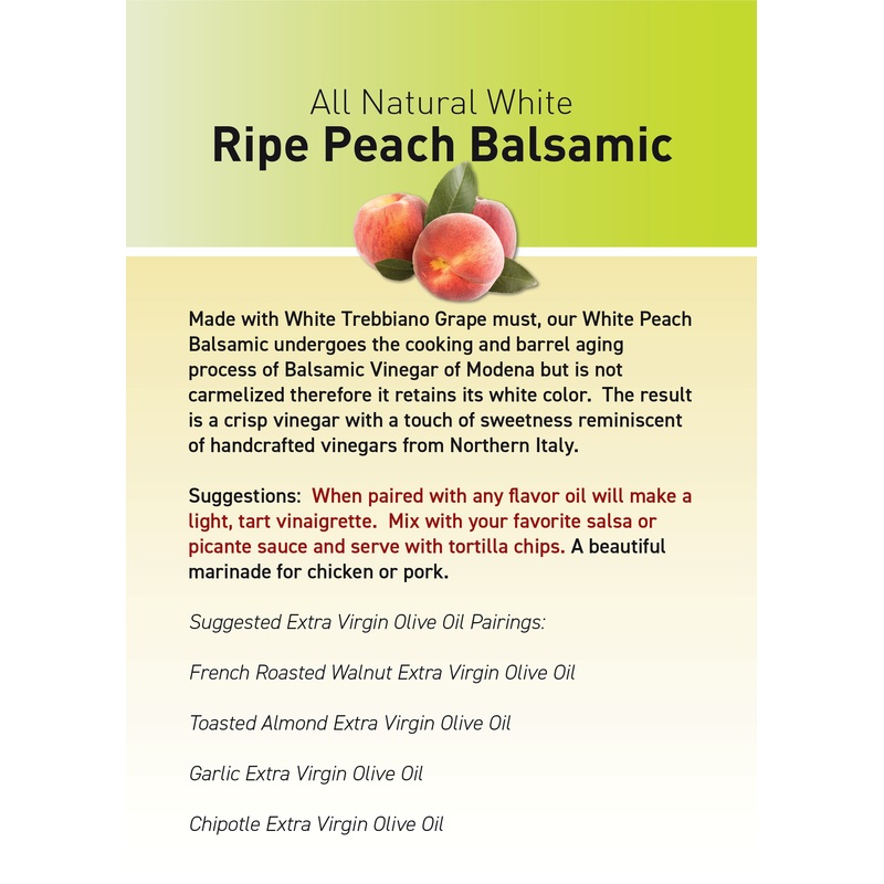 All Natural Ripe Peach White Balsamic