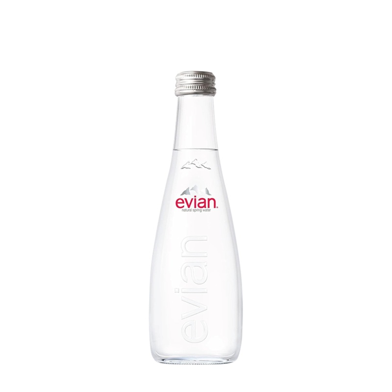 Evian Mineral Water Glass 330ml